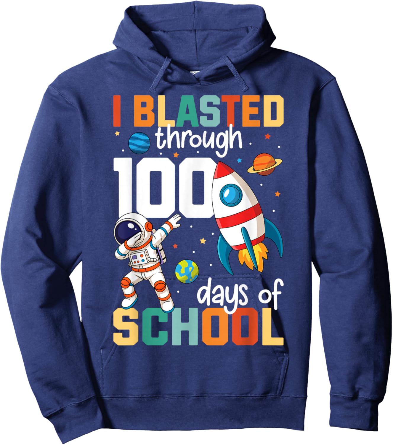 100 Days of School Boys 100th Day of School Kids Toddler Hoodie - Hoodie | Navy