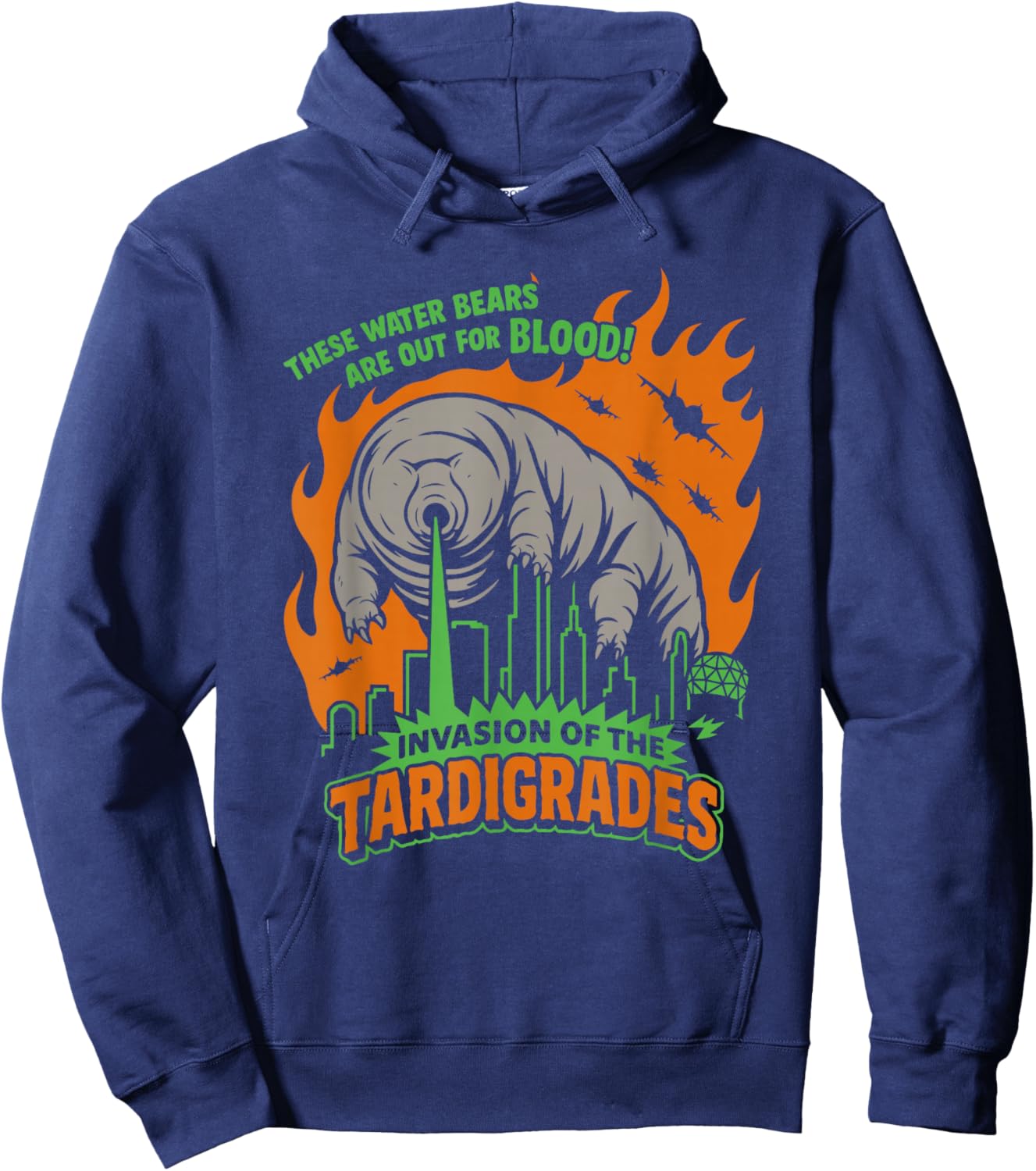 Tardigrade a.k.a. Water Bear Invasion of The Tardigrades Hoodie - Hoodie | Navy