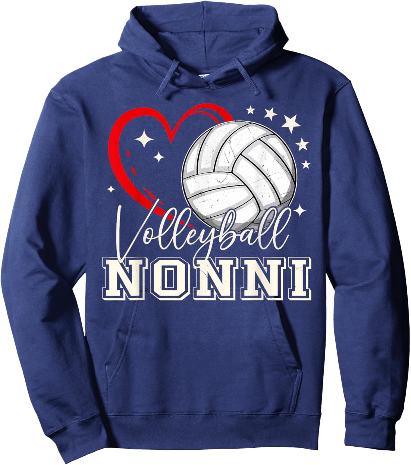 Volleyball Nonni Family Matching Cute Volleyball Lover Hoodie - Hoodie | Navy