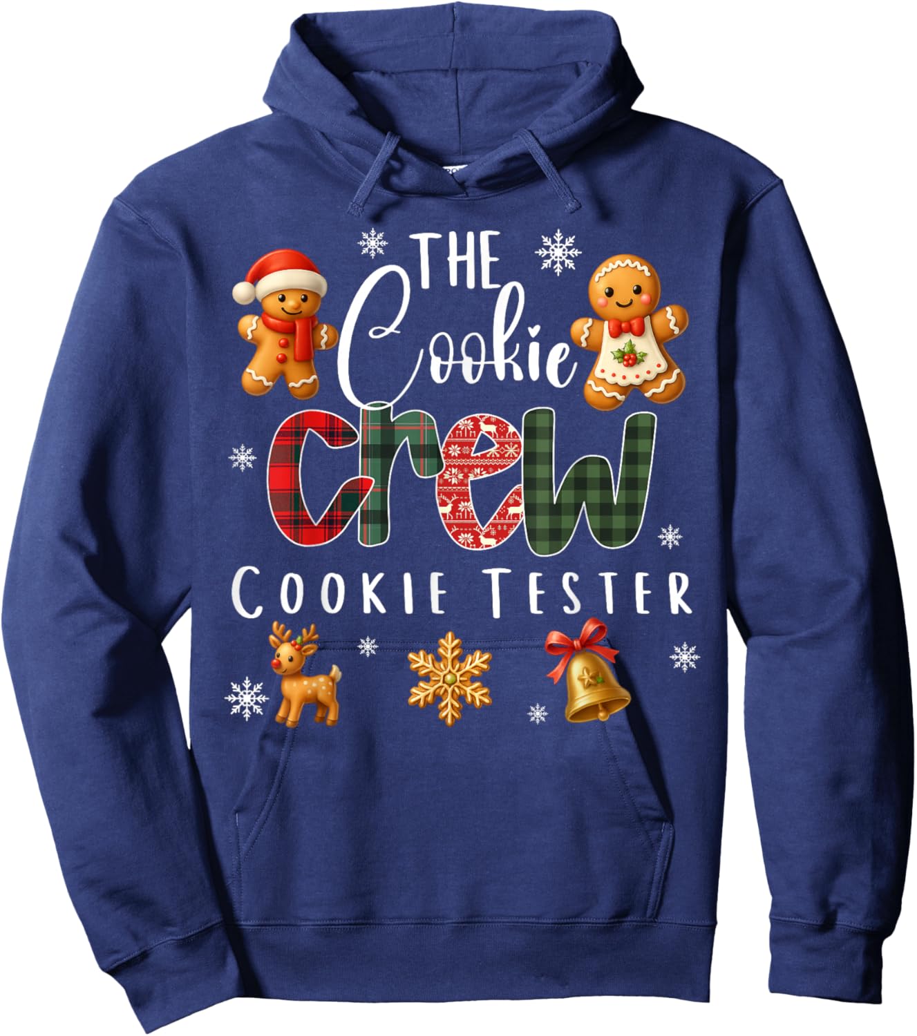 The Cookie Crew Cookie Tester Gingerbread Christmas Xmas Hoodie - Hoodie | Navy