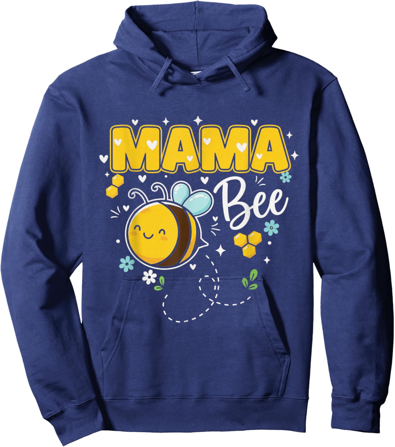 Mama Bee Cute Beekeeping Birthday Party Matching Family Hoodie - Hoodie | Navy