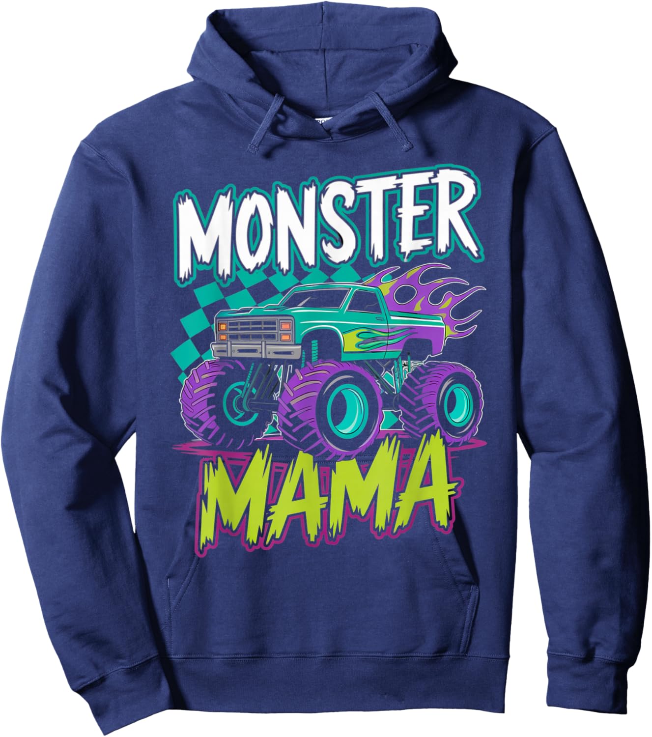 Monster Truck Mama Family Crew Matching Party Funny Hoodie - Hoodie | Navy