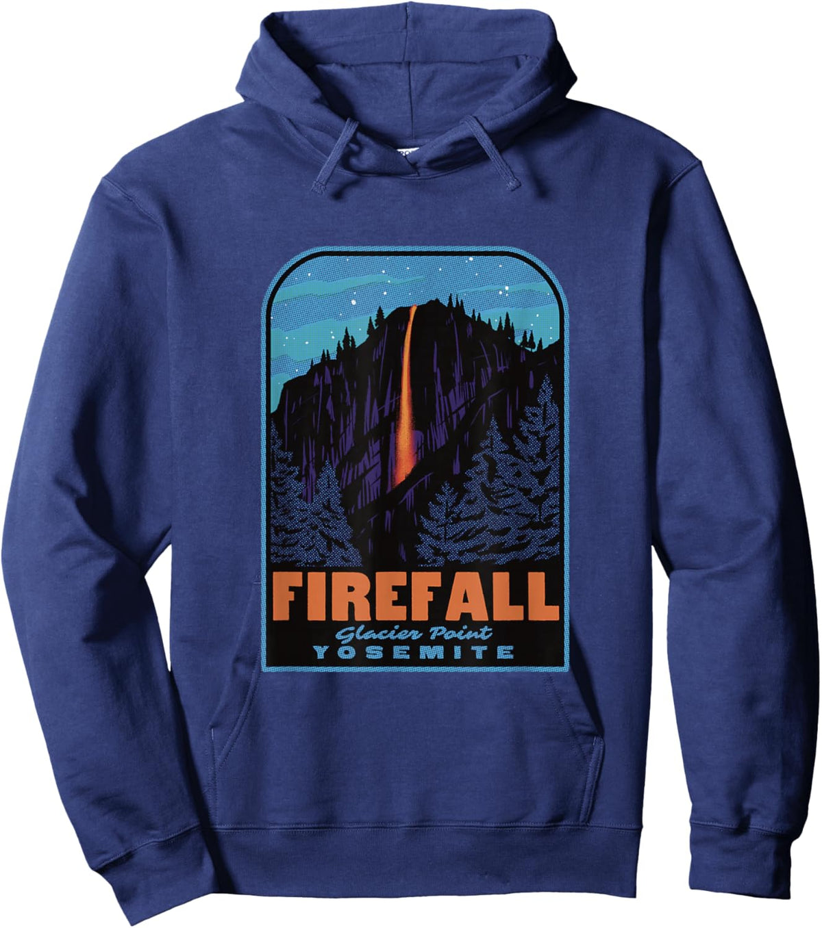 Historic Yosemite Firefall Glacier Point Hoodie - Hoodie | Navy