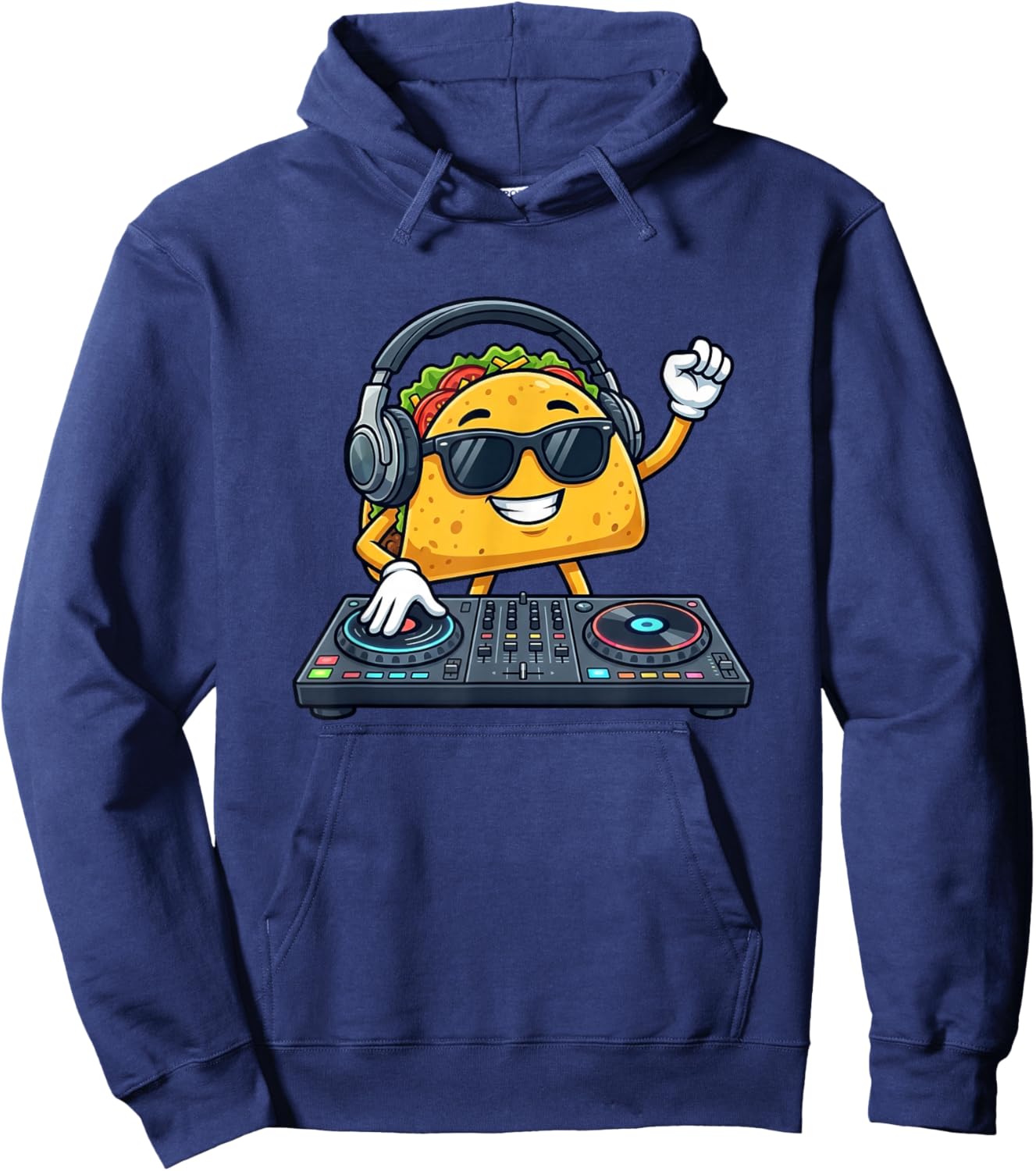 Taco DJ Party Music Techno Rave Design Hoodie - Hoodie | Navy
