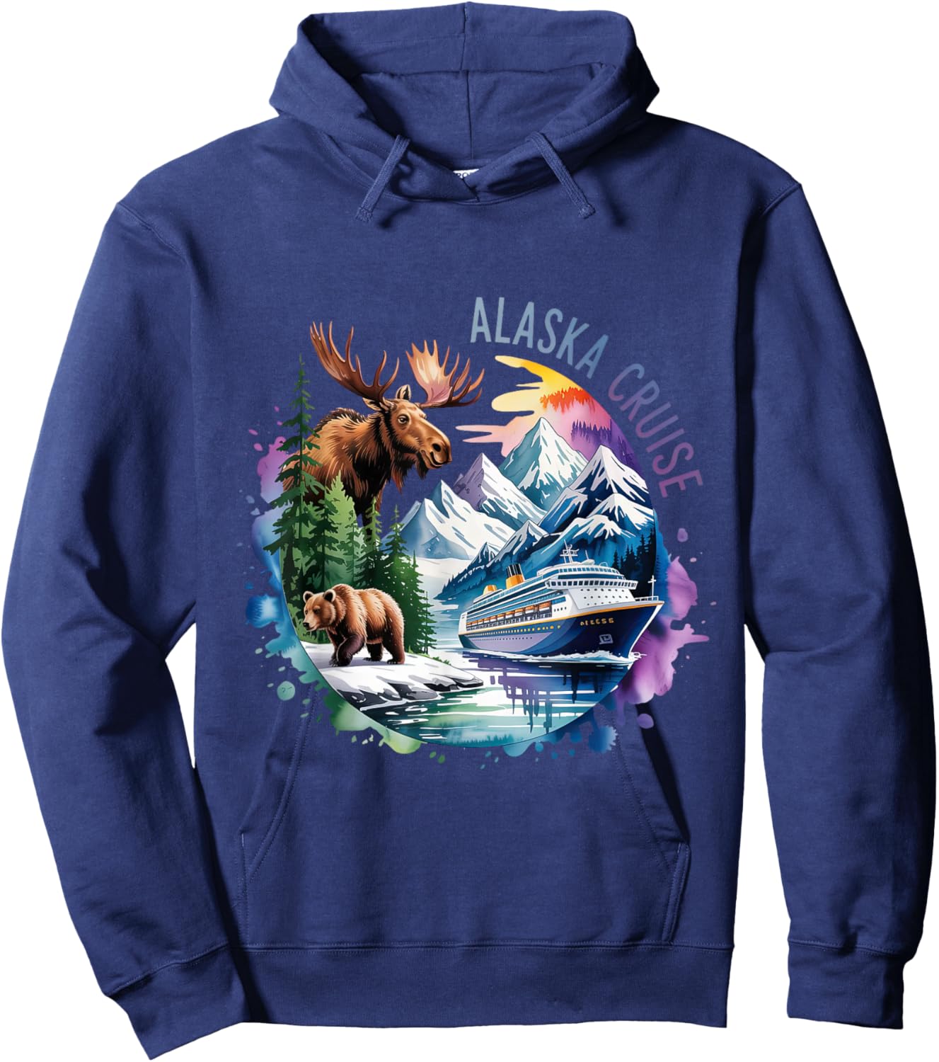 Alaska Cruise Friends Summer Matching Family Vacation Hoodie - Hoodie | Navy