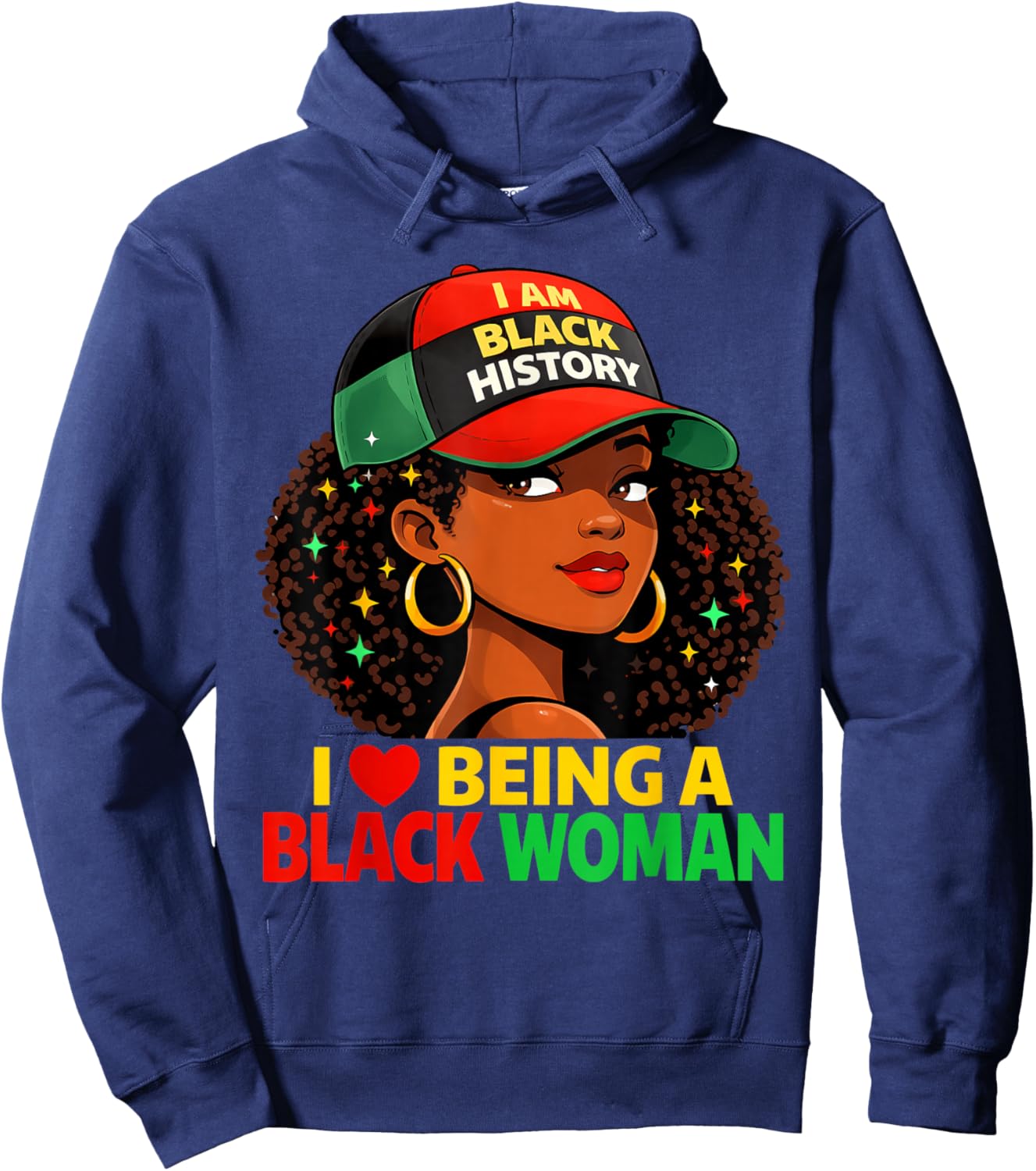 I'm Black History Month Shirt Girls Kids African American Hoodie - Hoodie | Navy