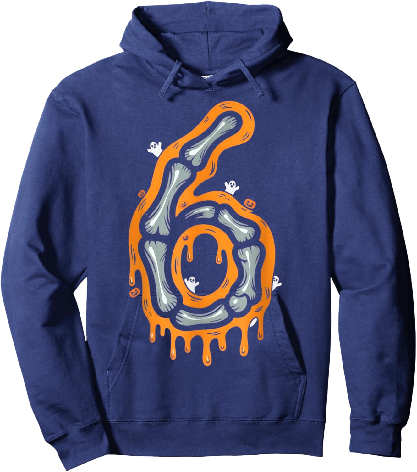 Six Seven Meme 6 7 Skeleton Halloween Costume Couple Hoodie - Hoodie | Navy