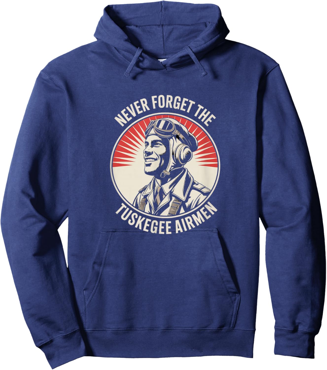 Retro Black Airmen Black History World War 2 Tuskegee Pilots Hoodie - Hoodie | Navy