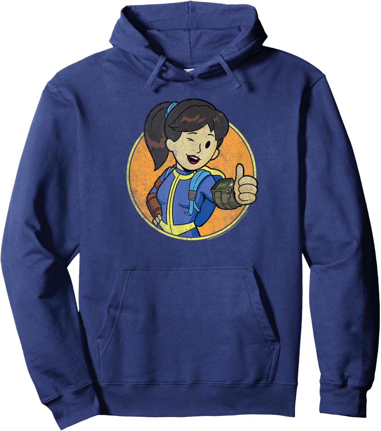 Fallout Thumbs Up Lucy Illustration Video Game TV Show Hoodie - Hoodie | Navy