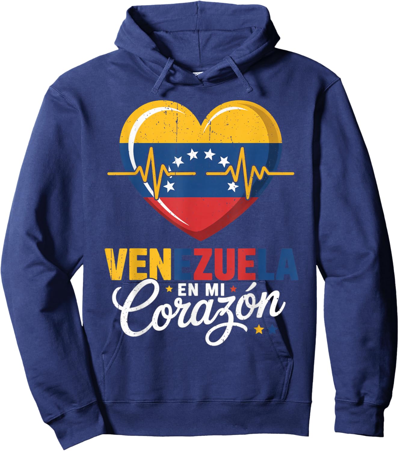 Venezuela En Mi Corazon Libre Patriotic Freedom Latin Hoodie - Hoodie | Navy