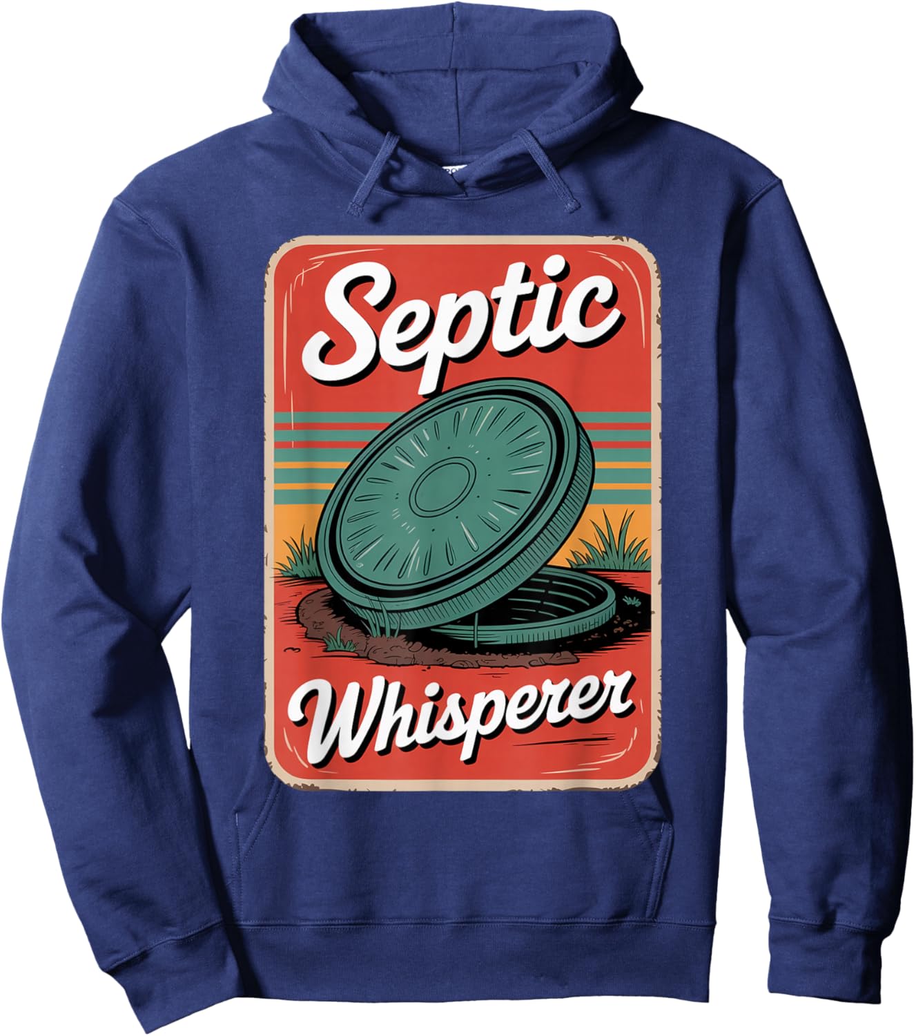 Funny Vintage Septic Whisperer Hoodie - Hoodie | Navy
