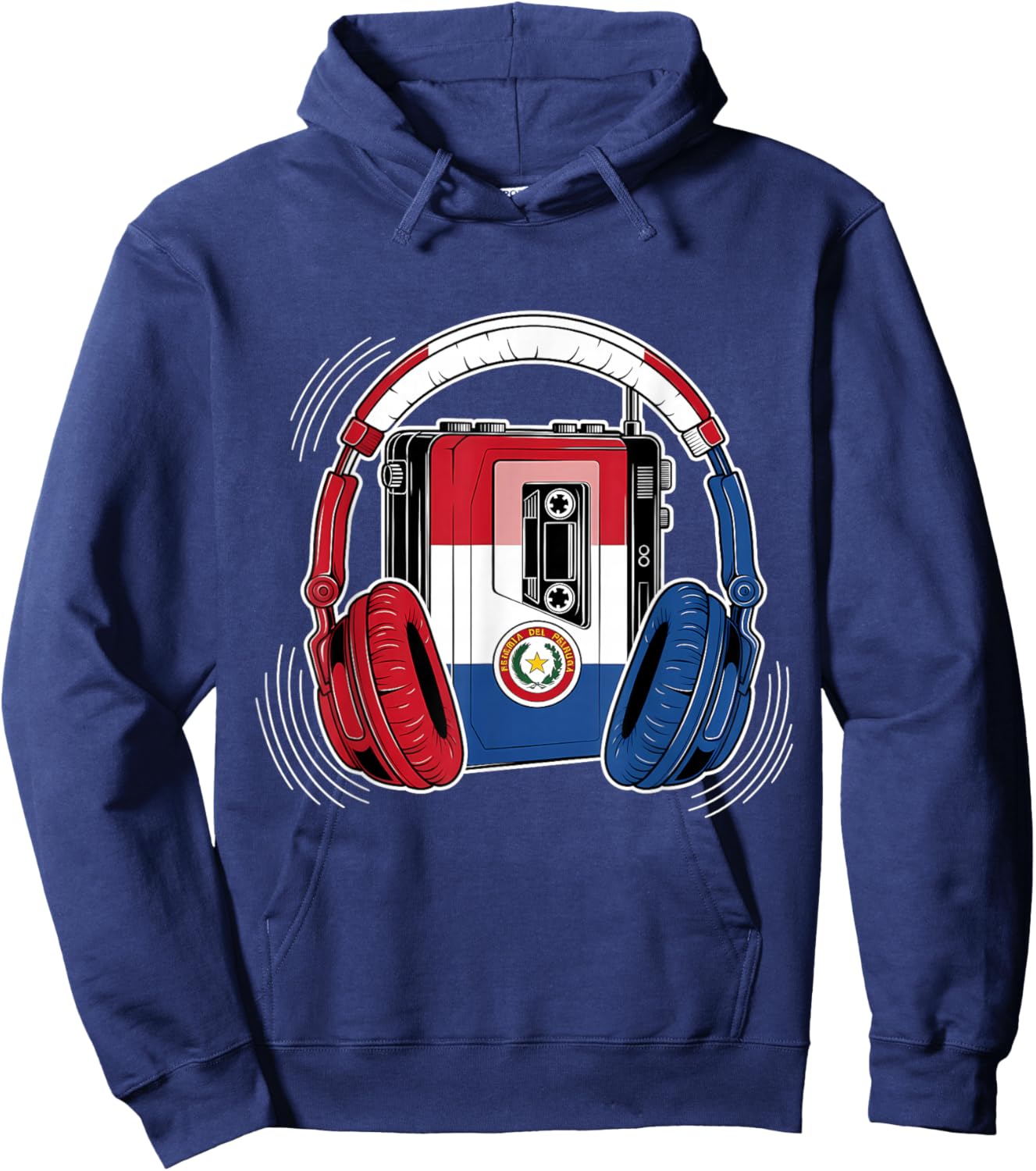 Paraguay Flag Headphones Paraguayan Pride Hoodie - Hoodie | Navy