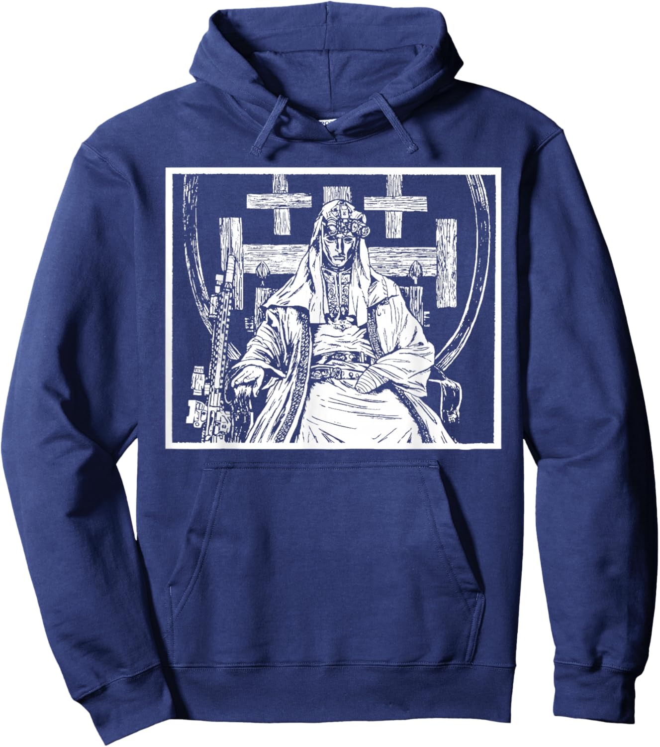 Sliver Mask King Baldwin IV Meme The Leper King Warrior Hoodie - Hoodie | Navy