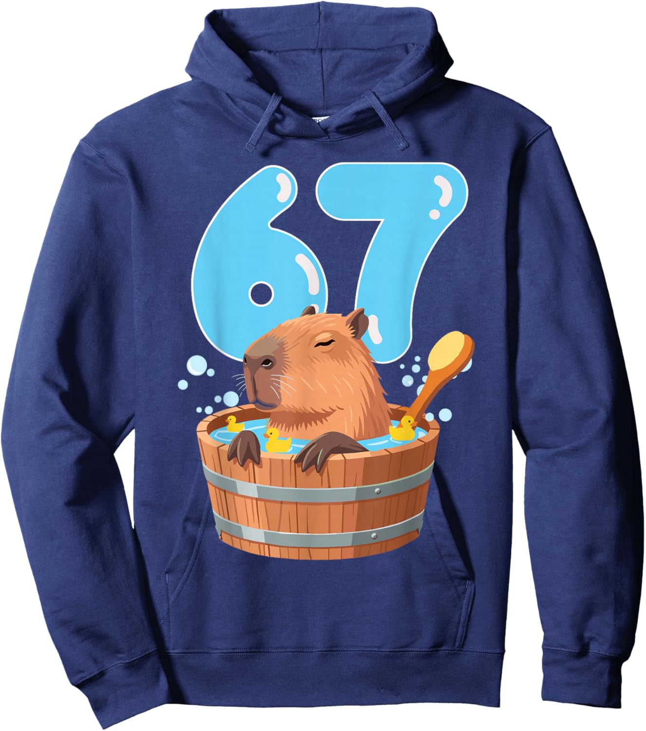 67 Six Seven 6-7 Capybara Funny Teen Kids Capybara 67 Hoodie - Hoodie | Navy