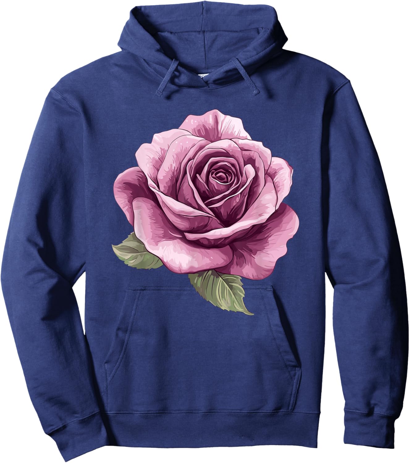 Vintage Pink Rose Flower Romantic Botanical Art Hoodie - Hoodie | Navy