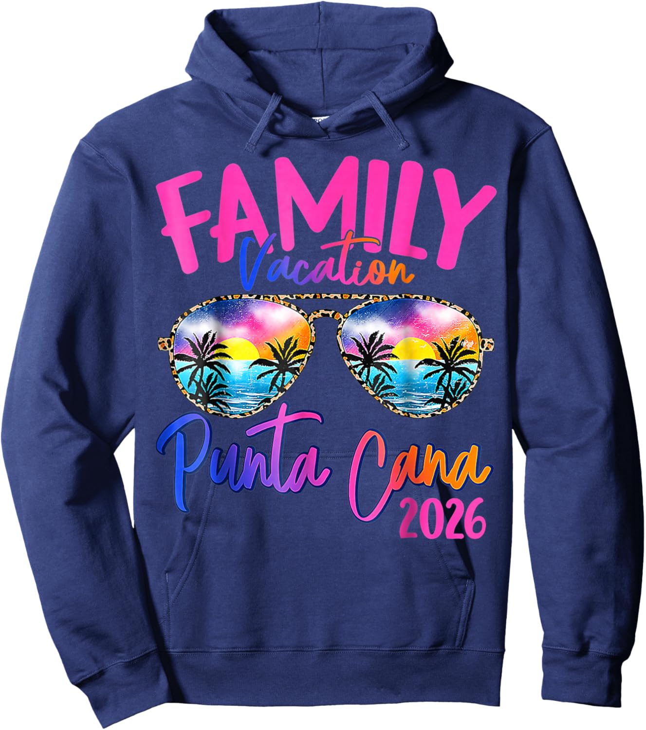 Family Vacation Punta Cana 2026 Matching Holiday Summer Hoodie - Hoodie | Navy