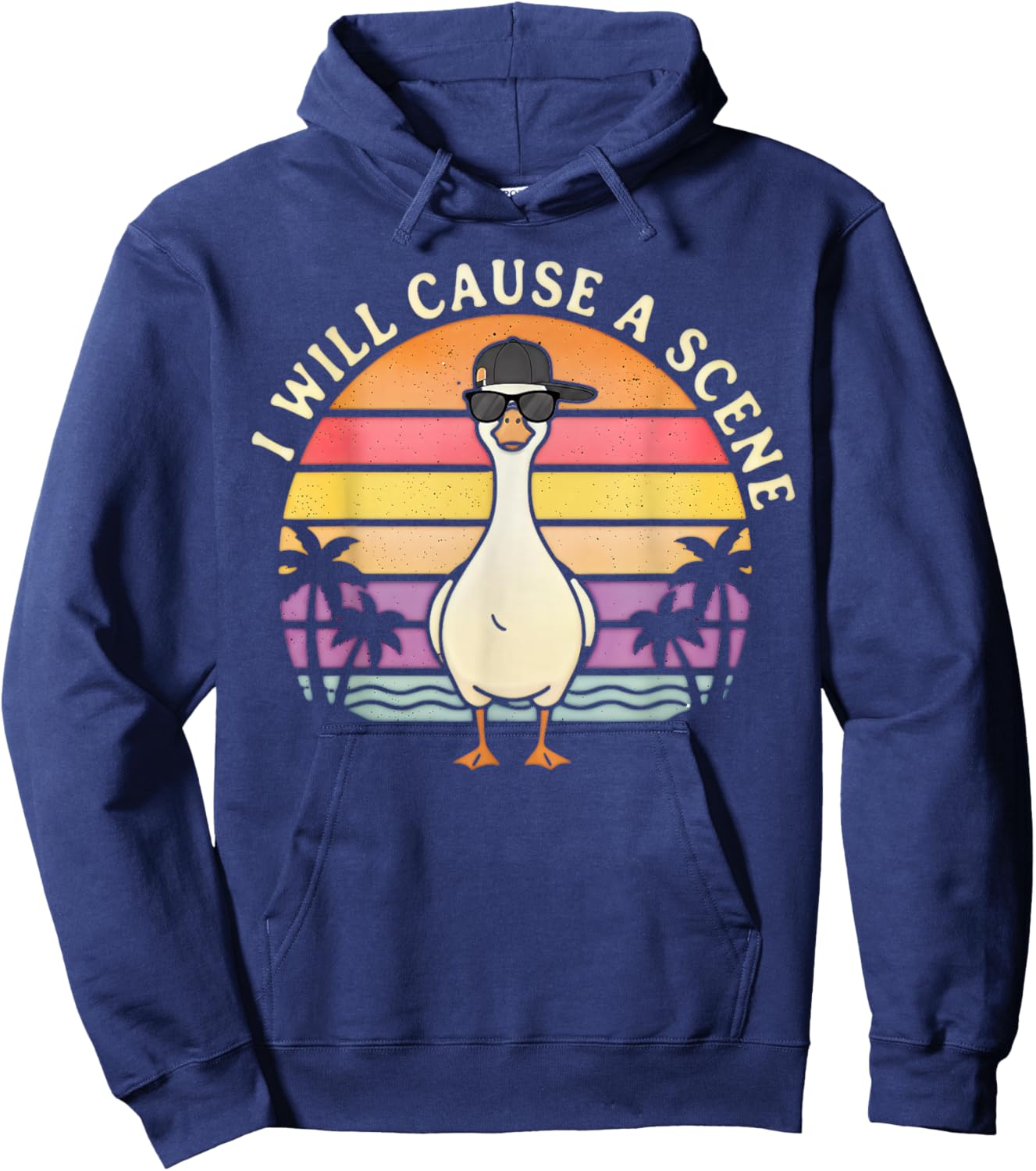 I Will Cause A Scene Goose Hoodie - Hoodie | Navy