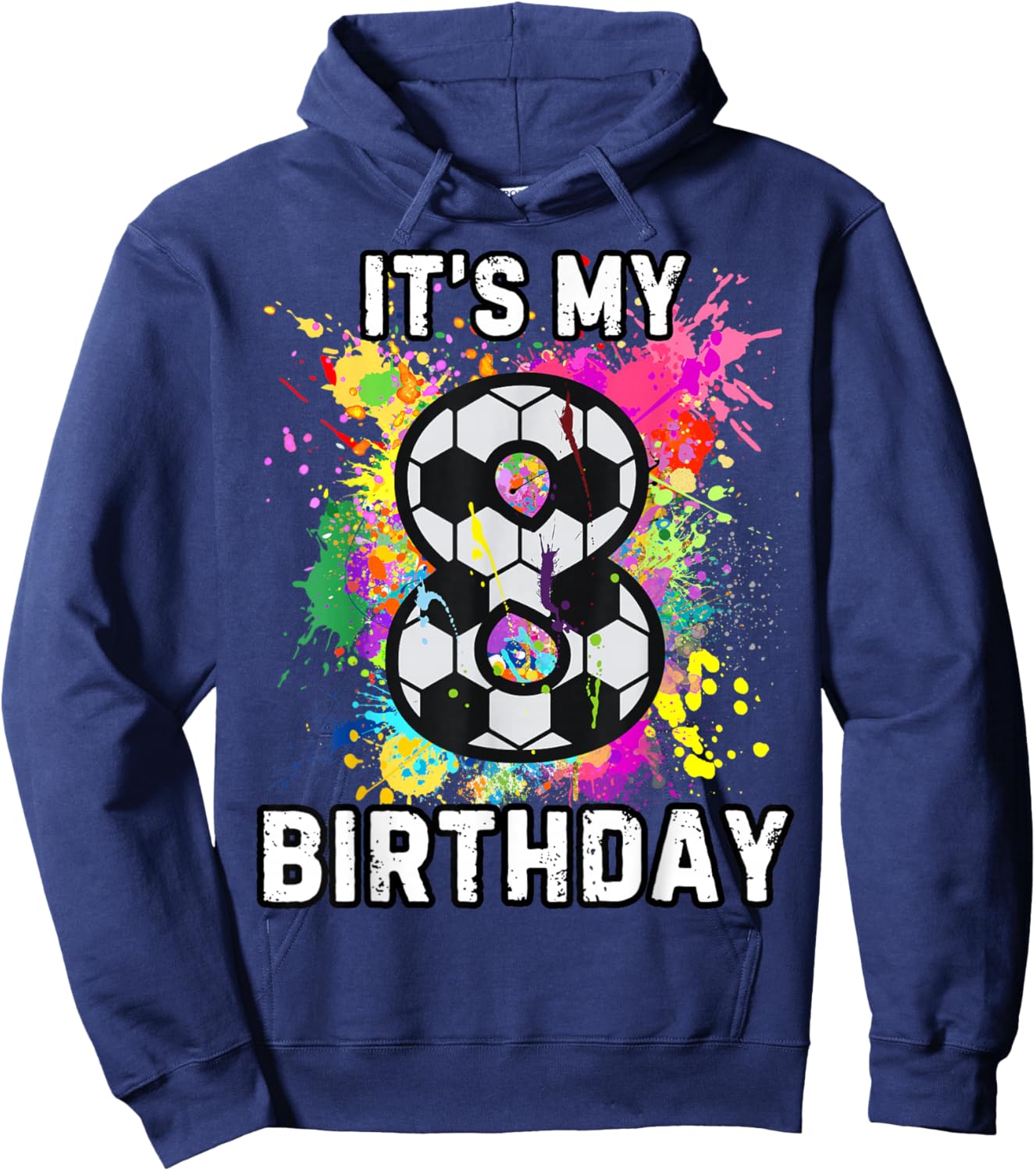 Soccer Birthday 8 Hoodie - Hoodie | Navy