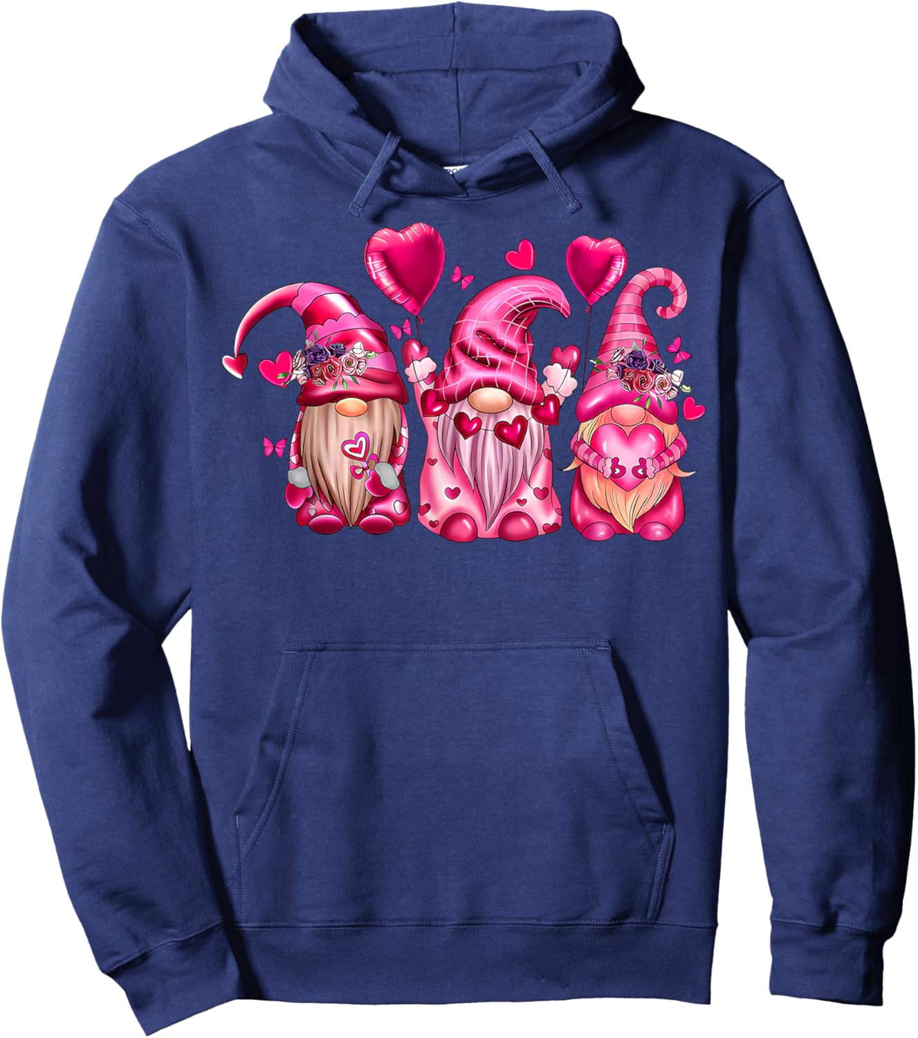 Valentine's Shirt for Cute Gnomes Love Heart Hoodie - Hoodie | Navy
