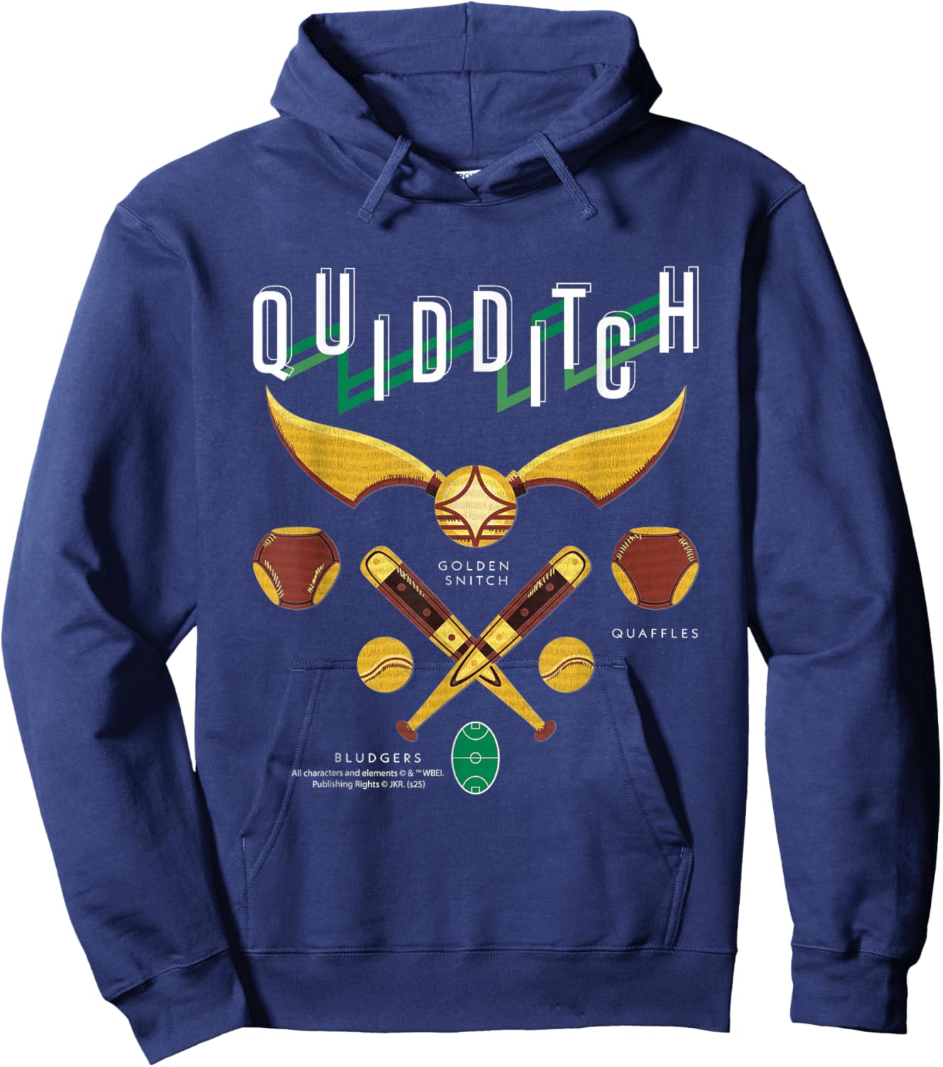 Quidditch Golden Snitch Quaffles Bludgers Hoodie - Hoodie | Navy