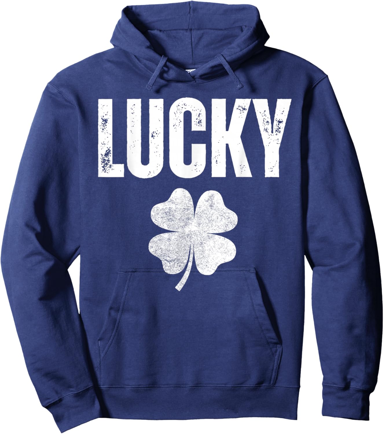 Lucky Shamrock and Lucky Fucker Shamrock Hoodie - Hoodie | Navy