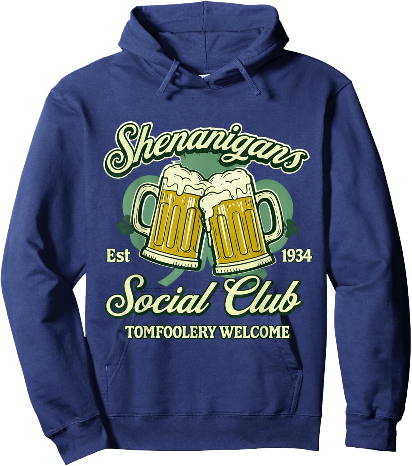Shenanigans Social Club Funny Beer Drinking Hoodie - Hoodie | Navy