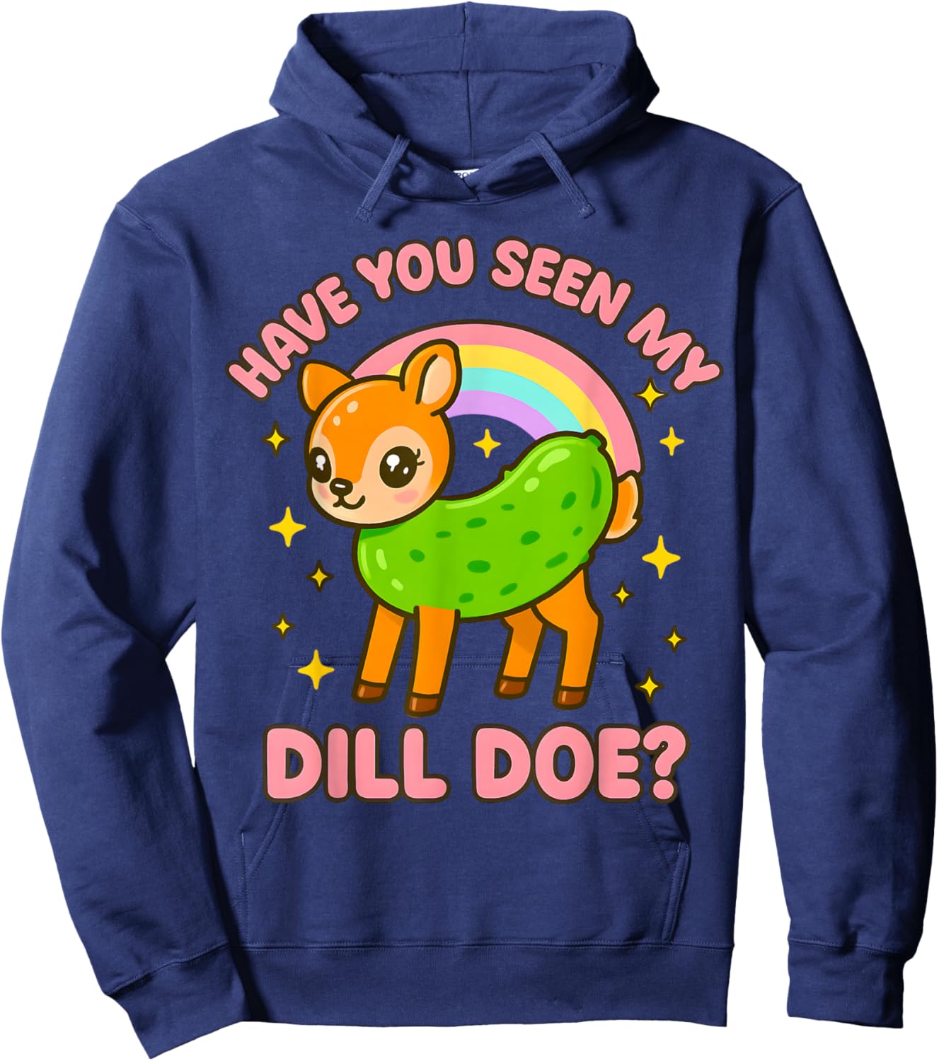 Dill Doe Inappropriate Women Funny Pickle Dirty Adult Humor Hoodie - Hoodie | Navy