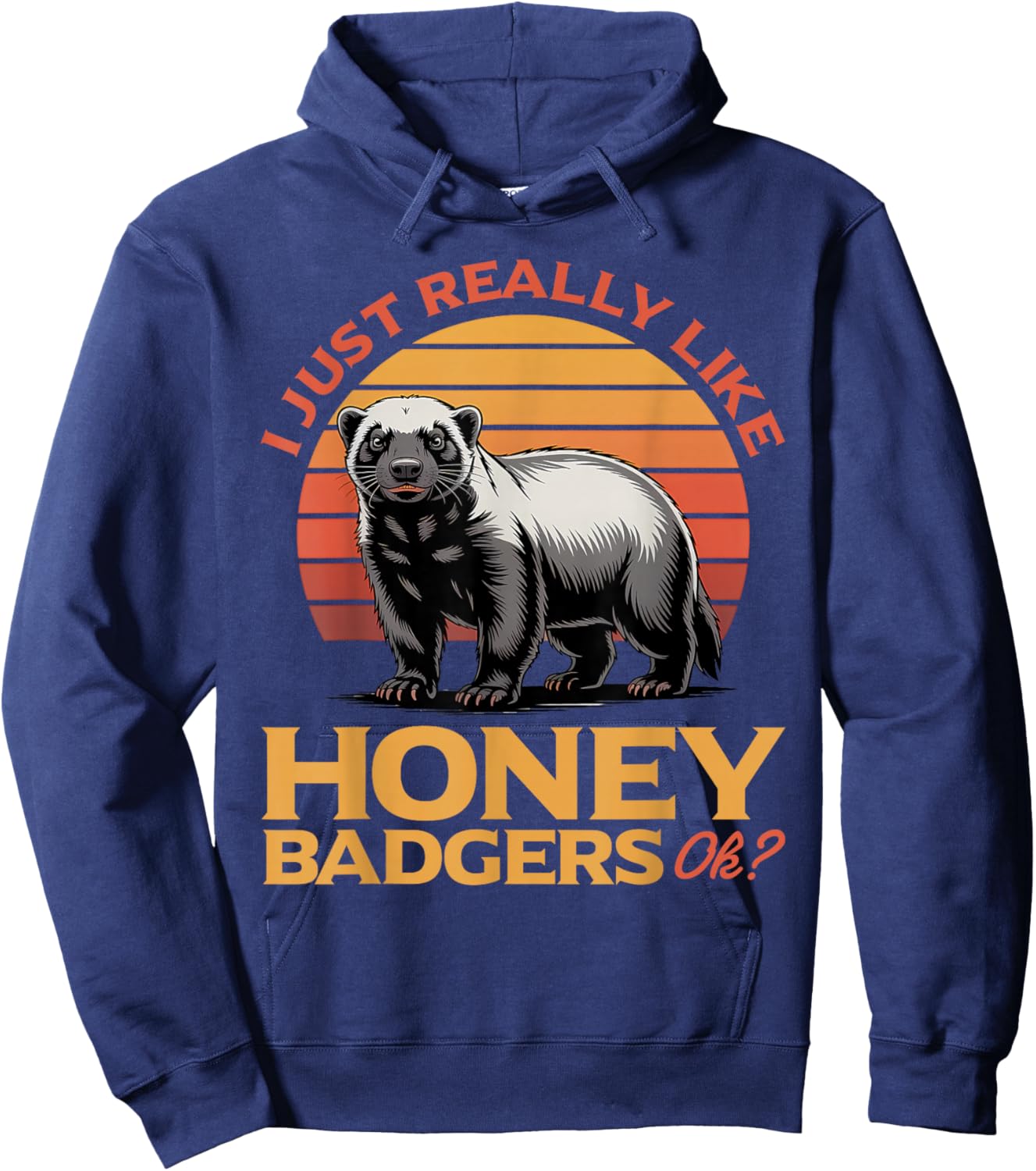 Funny Honey Badger Hoodie - Hoodie | Navy