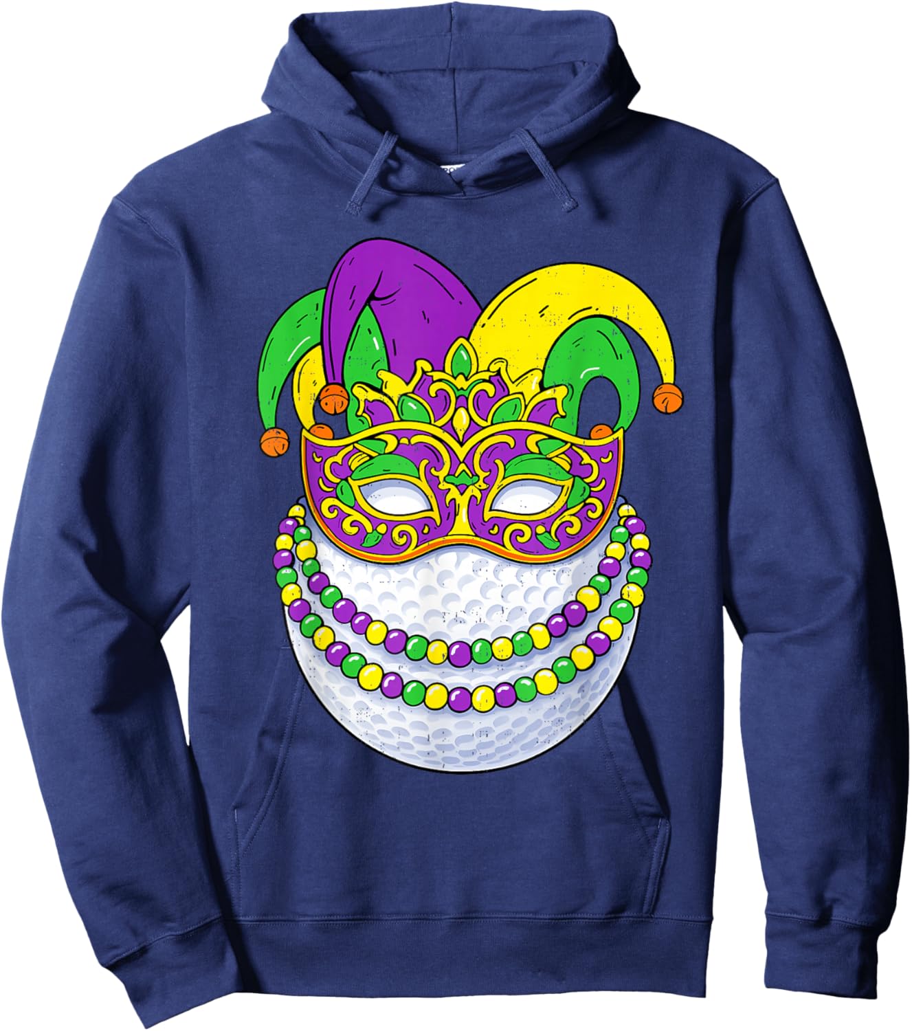 Golf Mardi Gras Carnival Beads Golf Lover Men Women Boy Kids Hoodie - Hoodie | Navy