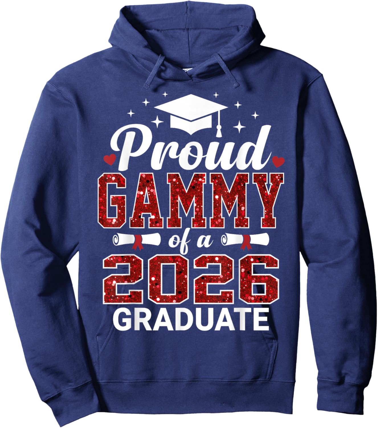Proud Gammy of a 2026 Graduate Senior Graduation Year Hoodie - Hoodie | Navy
