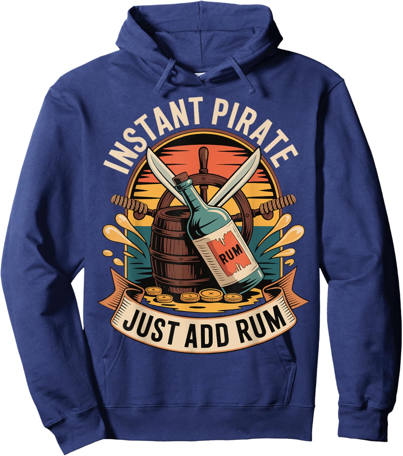 Instant Pirate Just Add Rum Hoodie - Hoodie | Navy