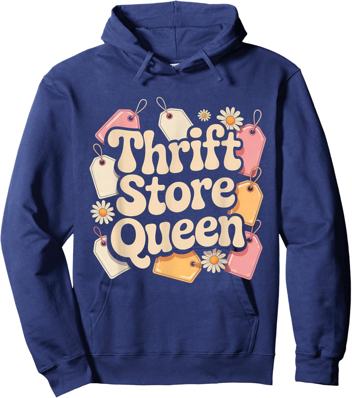 Thrift Store Queen Thrifting Hoodie - Hoodie | Navy