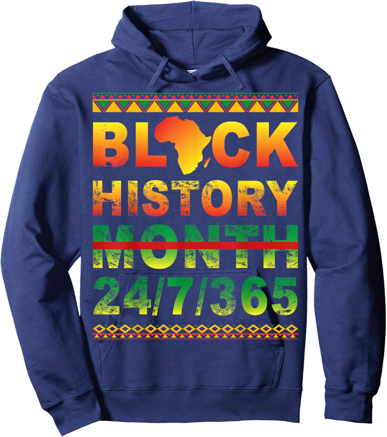 One Month Can't Hold Our History Black History Month Hoodie - Hoodie | Navy
