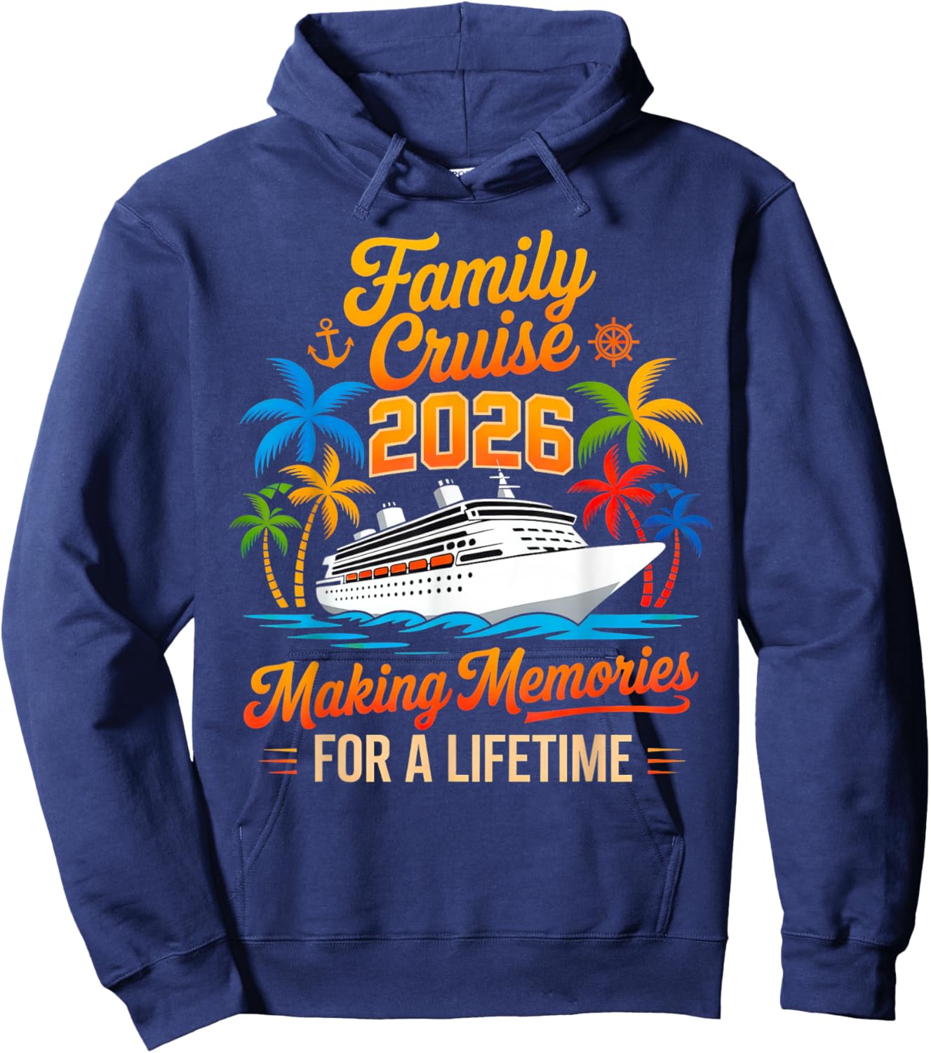 Family Cruise 2026 Family Matching Cruise Squad Hoodie - Hoodie | Navy