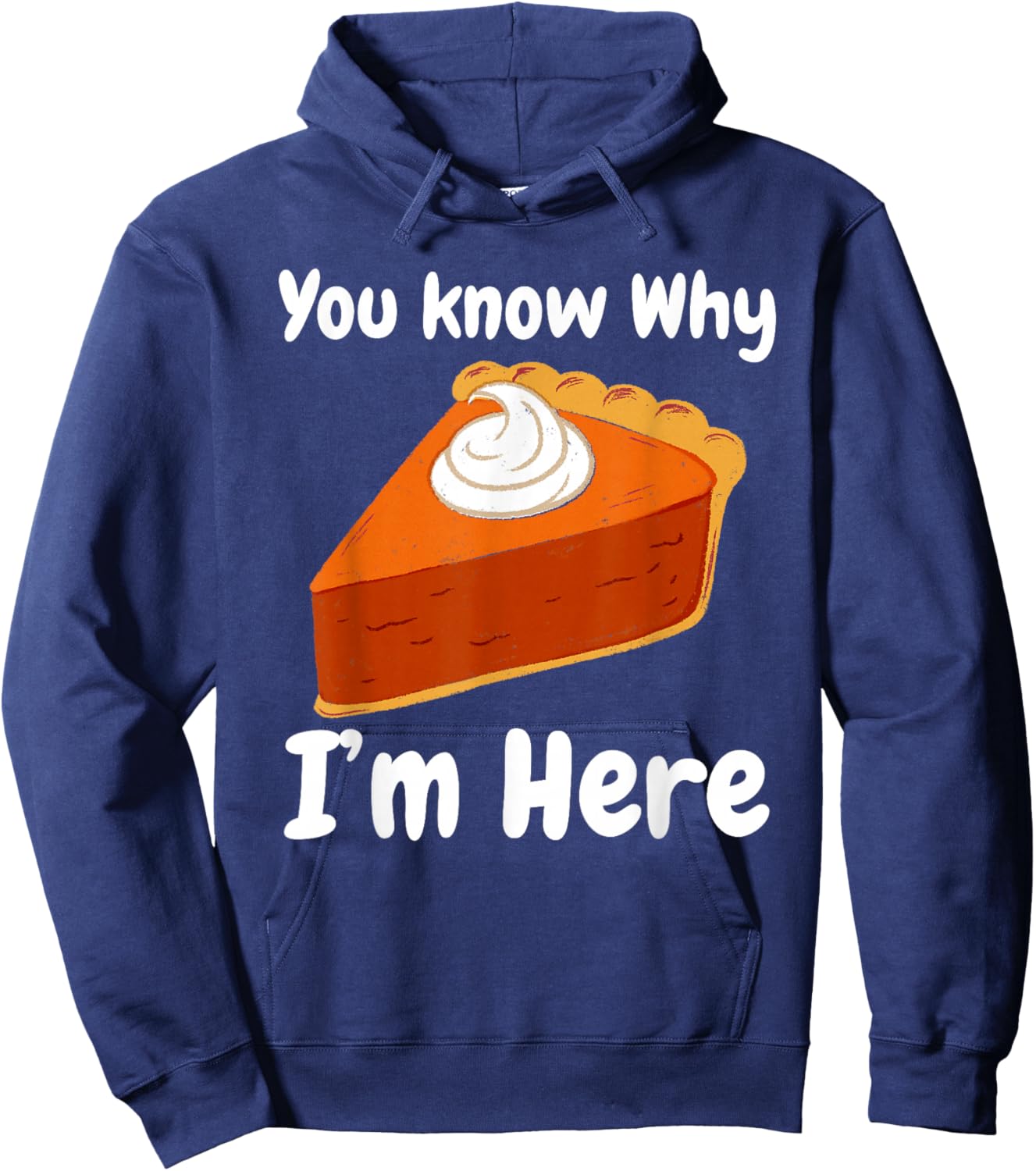 You Know Why I'm Here Sweet Potato Pie Pumpkin Thanksgiving Hoodie - Hoodie | Navy