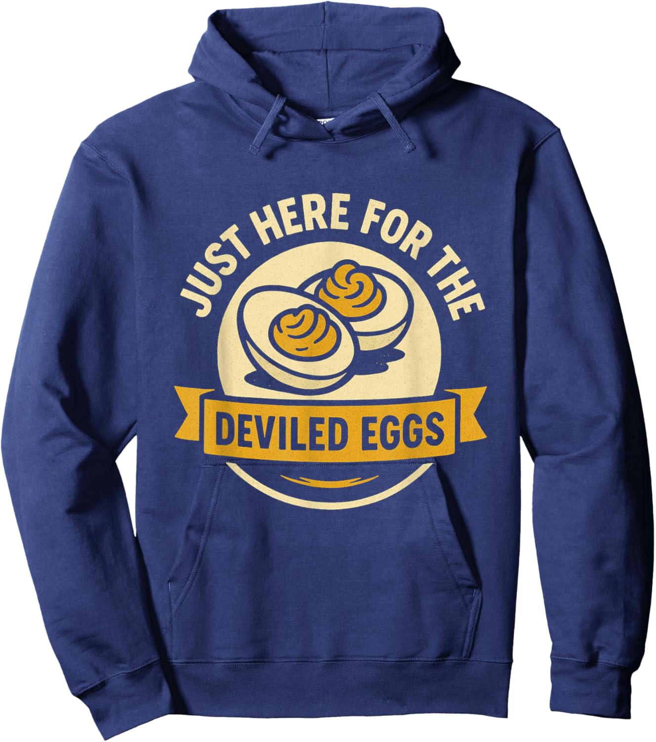 Funny Deviled Eggs Thanksgiving Food Humor Hoodie - Hoodie | Navy