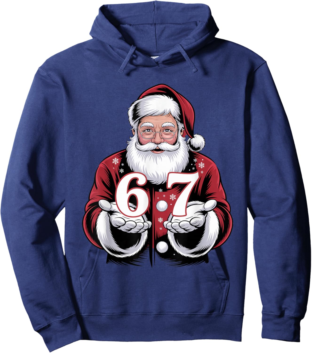 Christmas 67 Funny Xmas Six Seven Ugly Sweater 6-7 Hoodie - Hoodie | Navy