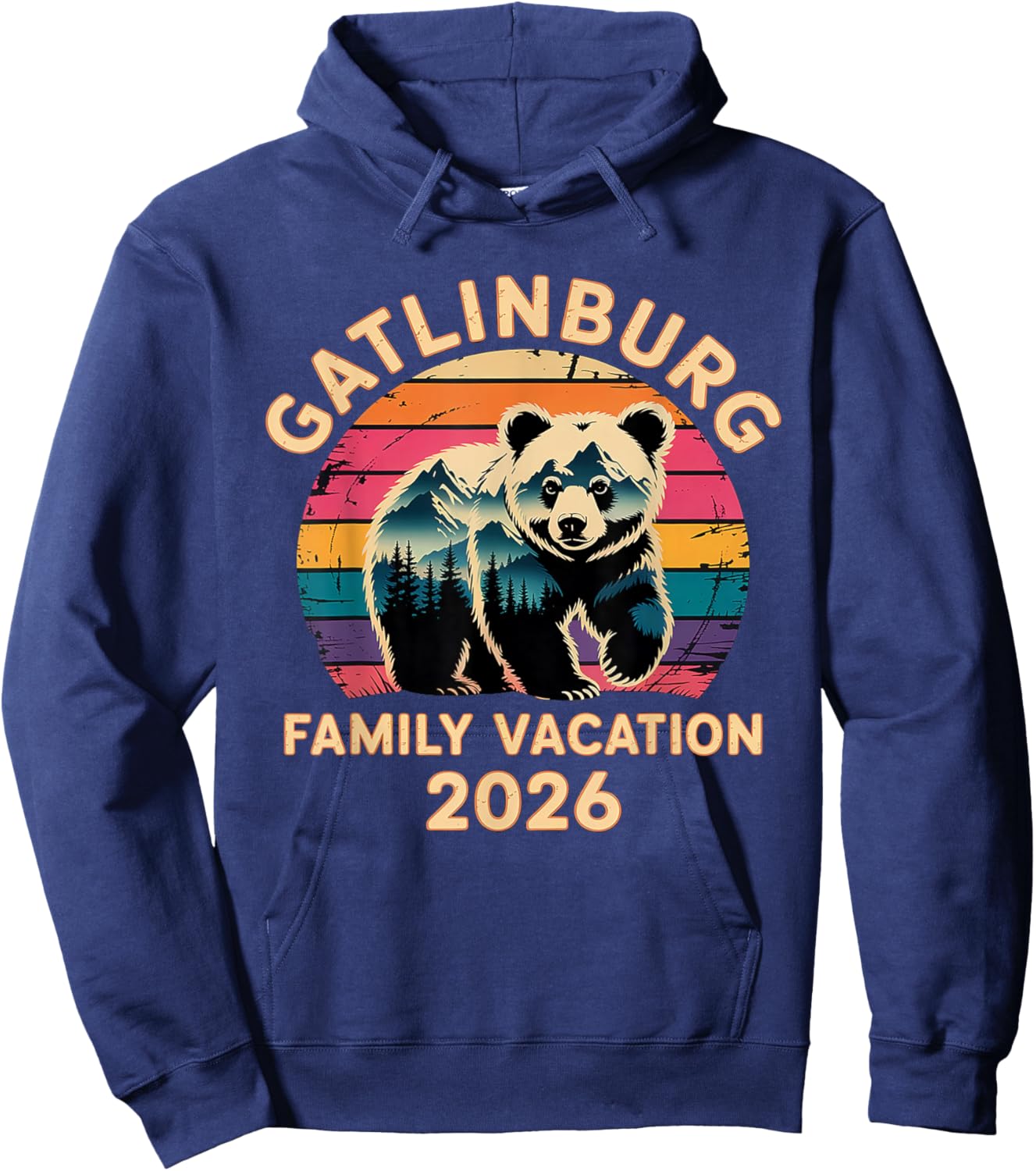 Baby Bear Souvenir Family Vacation Tennessee Gatlinburg 2026 Hoodie - Hoodie | Navy