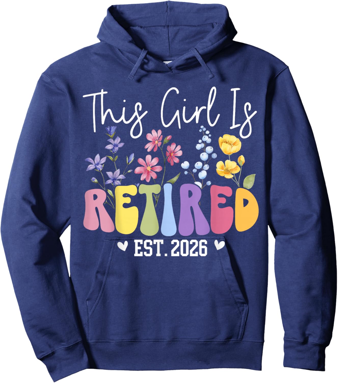 Floral Hoodie - Hoodie | Navy