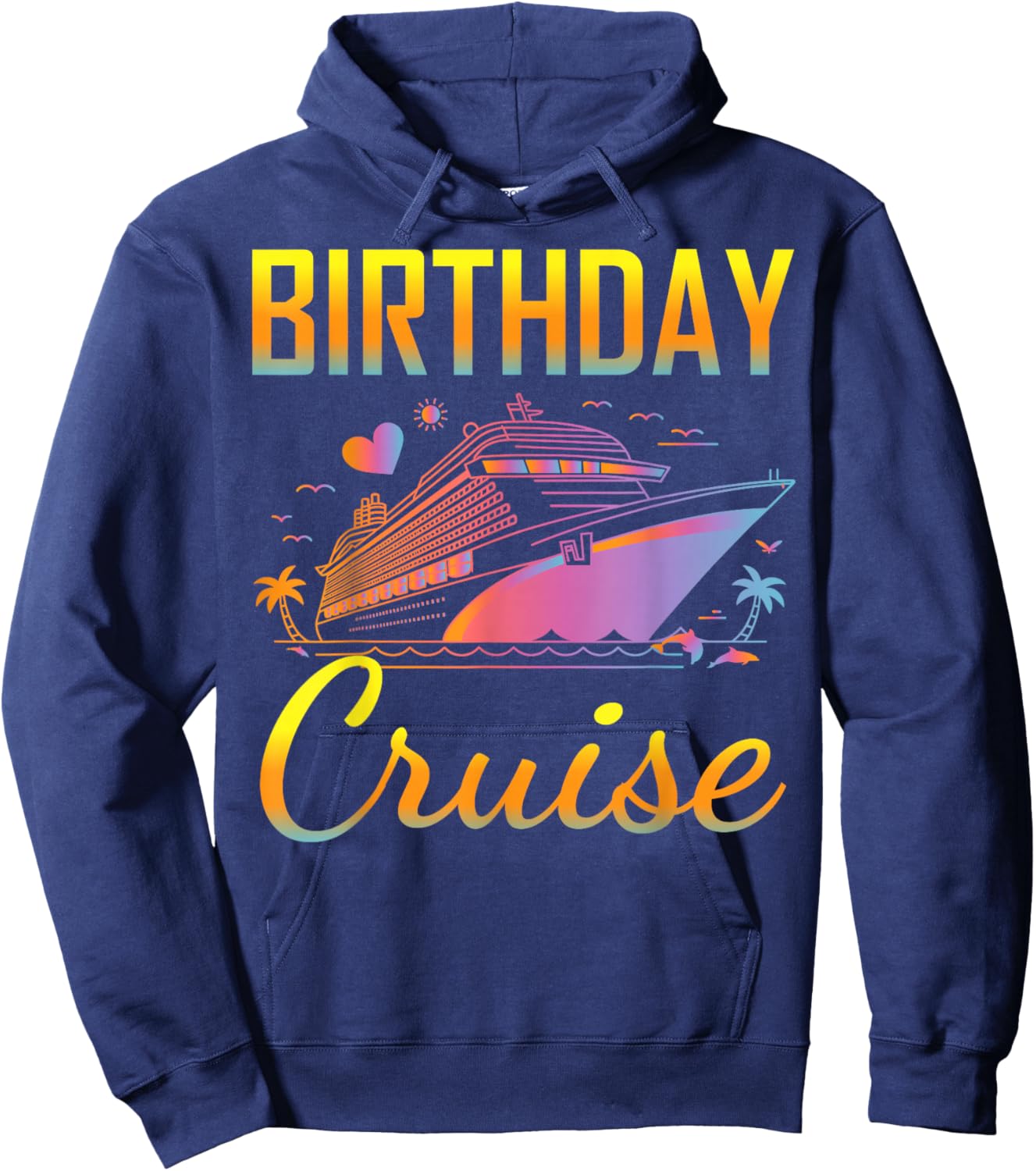 Family Birthday Cruise 2026 Hoodie - Hoodie | Navy