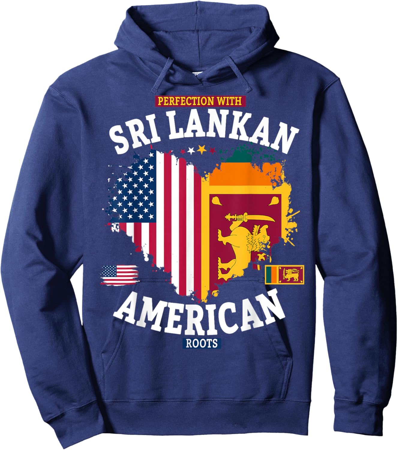 Sri Lanka American Flag Costume Idea for Kids & Sri Lankan Hoodie - Hoodie | Navy
