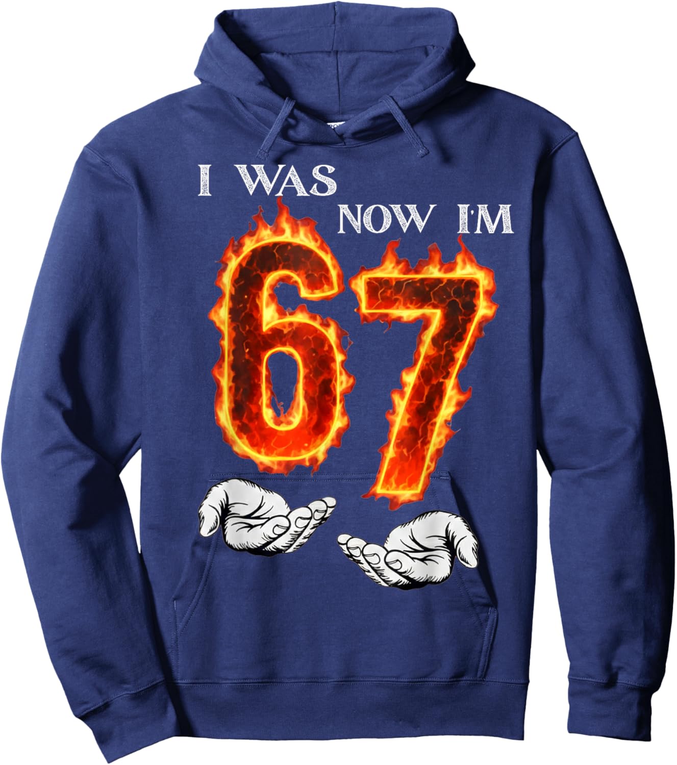 I was 6 Now I'm 7 Funny 6 7 Birthday Boys Girls 67 Birthday Hoodie - Hoodie | Navy