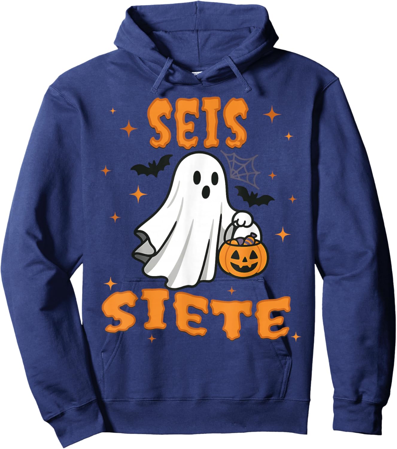 SEIS Siete Spanish Halloween 67 Boys Kids Six Seven Espanol Hoodie - Hoodie | Navy