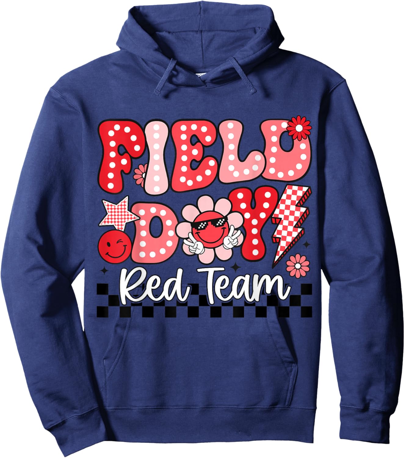 Field Day Red Team Funny for Teacher Kids Field Day Games Hoodie - Hoodie | Navy