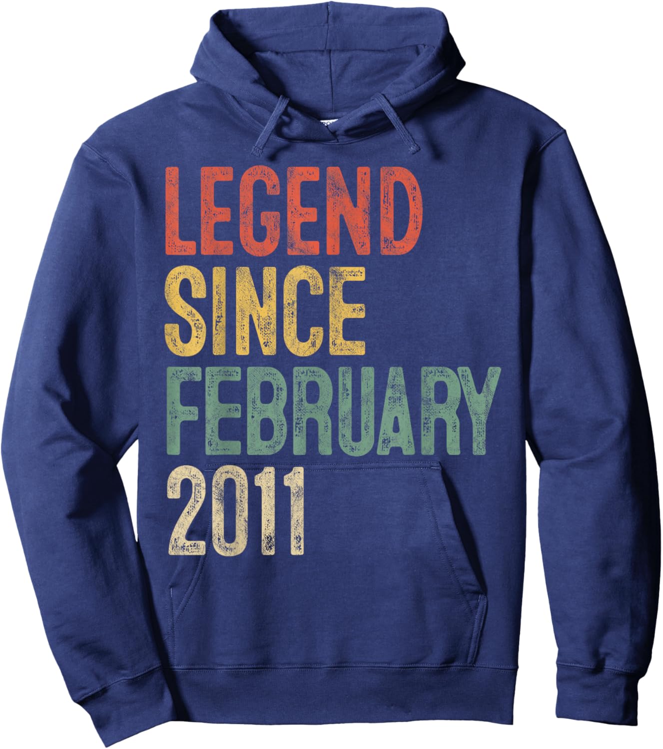 Legend February 2011 15th Birthday Boy Girl 15 Year Old Hoodie - Hoodie | Navy
