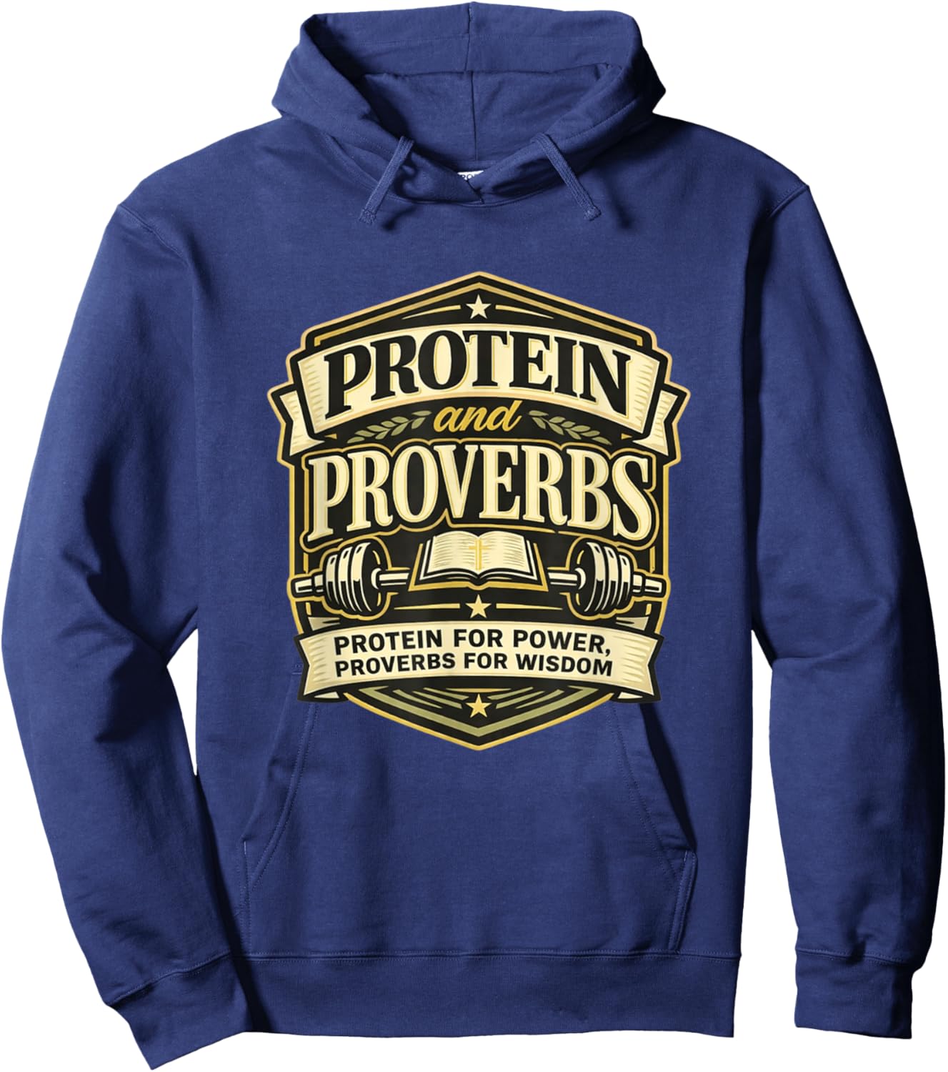 Christian Fitness | Bible Verse Gym Faith Based Workout Hoodie - Hoodie | Navy
