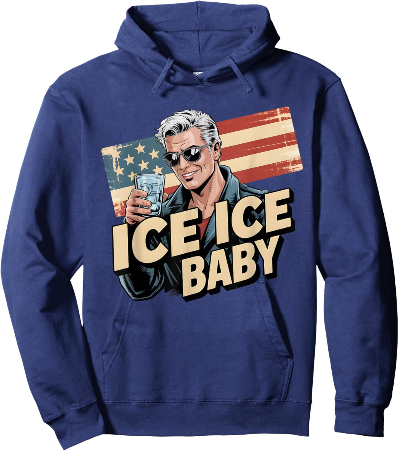 Vintage Ice Baby Hoodie - Hoodie | Navy