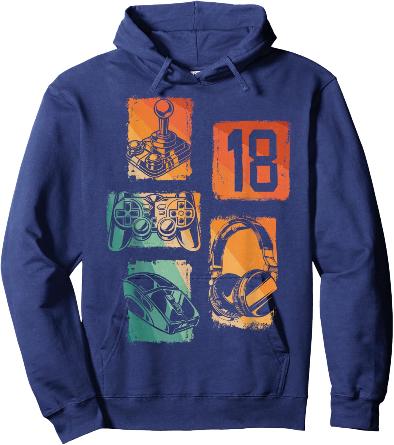 Level 18 Unlocked Gamer 18th Birthday Gaming Boys Girls Hoodie - Hoodie | Navy