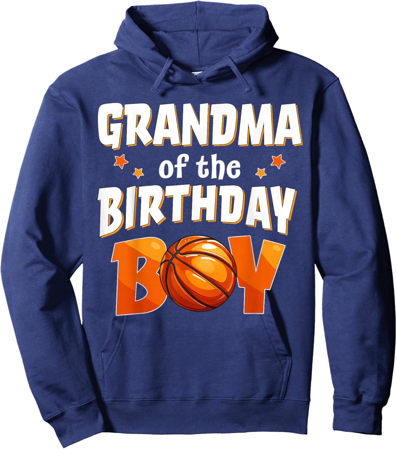 Grandma of The Birthday Boy Basketball Family Matching Sport Hoodie - Hoodie | Navy