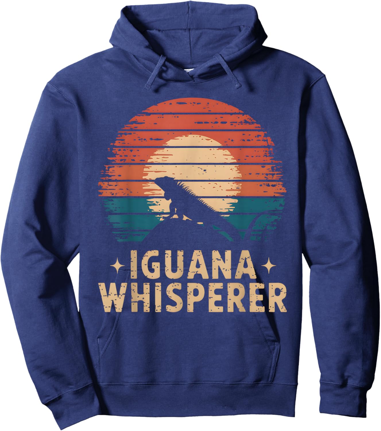 Iguana Whisperer Retro Vintage Iguana Lover Hoodie - Hoodie | Navy